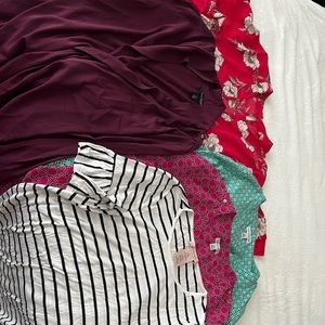 Lot of 5 sz M blouses